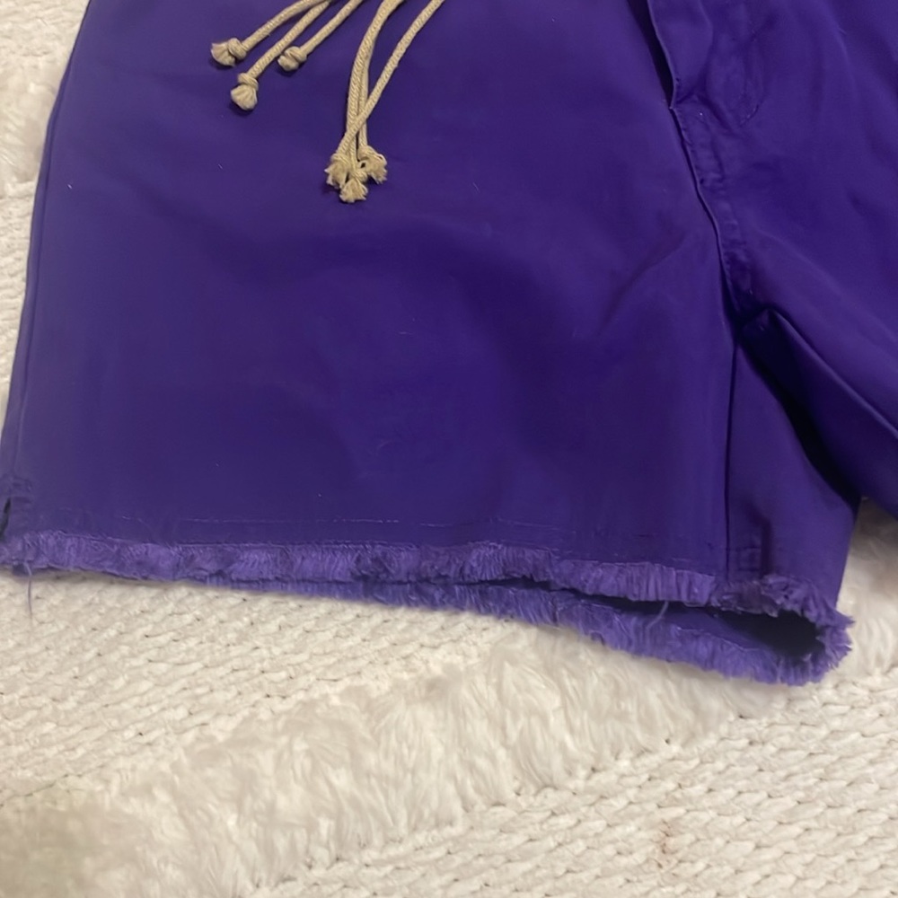 Y2K limited too short, fringe beaded belt purple 100% cotton girls size 14 slim - Picture 8 of 12